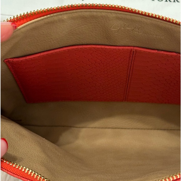 Gigi New York Python Embossed Leather Zip Clutch - Picture 6 of 10